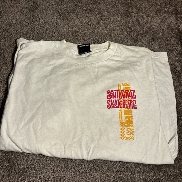 Santa Cruz Skateboards White and Red Long Sleeve Tee - Picture 2 of 3